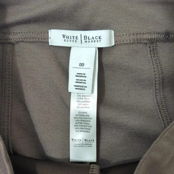 WHBM Faux Suede Runway Leggings, Color Tannin Size 00 - Picture 13 of 13